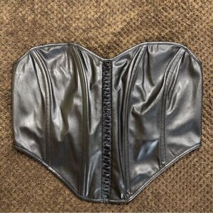 Social Tourist Faux Leather Corset Too